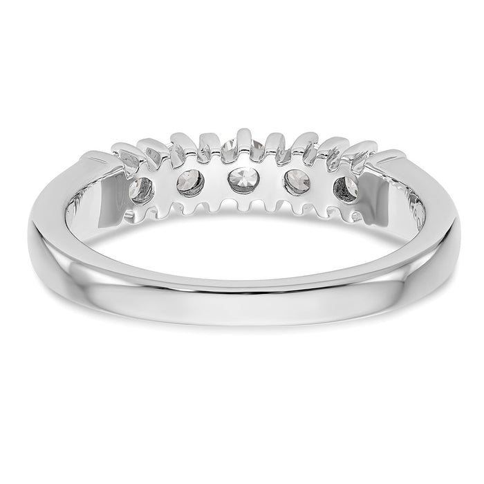 Buy Exclusive 14K White Gold 5-Stone Diamond Band Setting - Stylish & Affordable!-5