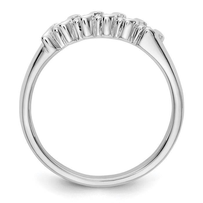 Buy Exclusive 14K White Gold 5-Stone Diamond Band Setting - Stylish & Affordable!-2