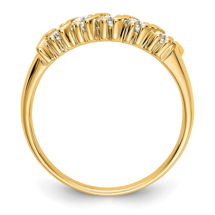 Buy Stylish 14K Yellow Gold 5-Stone Diamond Band for 2.9mm Round Stones-2
