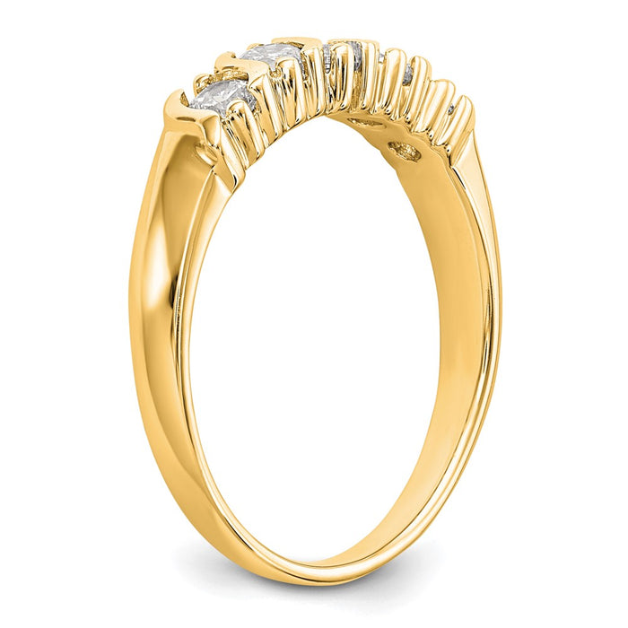 Buy Stylish 14K Yellow Gold 5-Stone Diamond Band for 2.9mm Round Stones-6