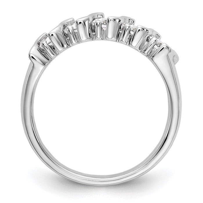 Buy Stylish 14K White Gold 5-Stone Diamond Band - 3/4 Carat Value-2
