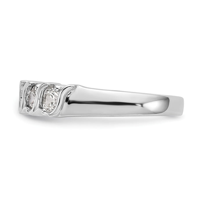 Buy Stylish 14K White Gold 5-Stone Diamond Band - 3/4 Carat Value-3
