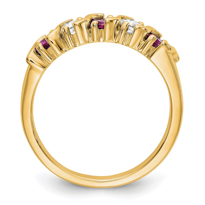 Shop Exclusive 14K Yellow Gold Eternity Band with 1/3 Carat Diamonds & Rubies-2