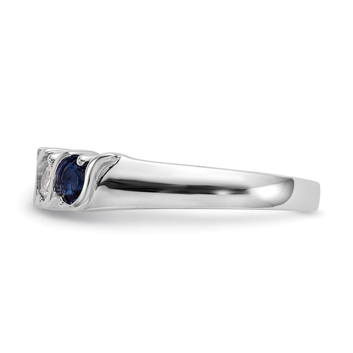 Buy Exclusive 14K White Gold Eternity Band with 1/3 Carat Diamond & Sapphire-3