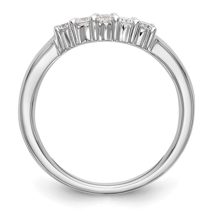 Buy Exclusive 14K White Gold 5-Stone Diamond Band Setting | Affordable Luxury-3
