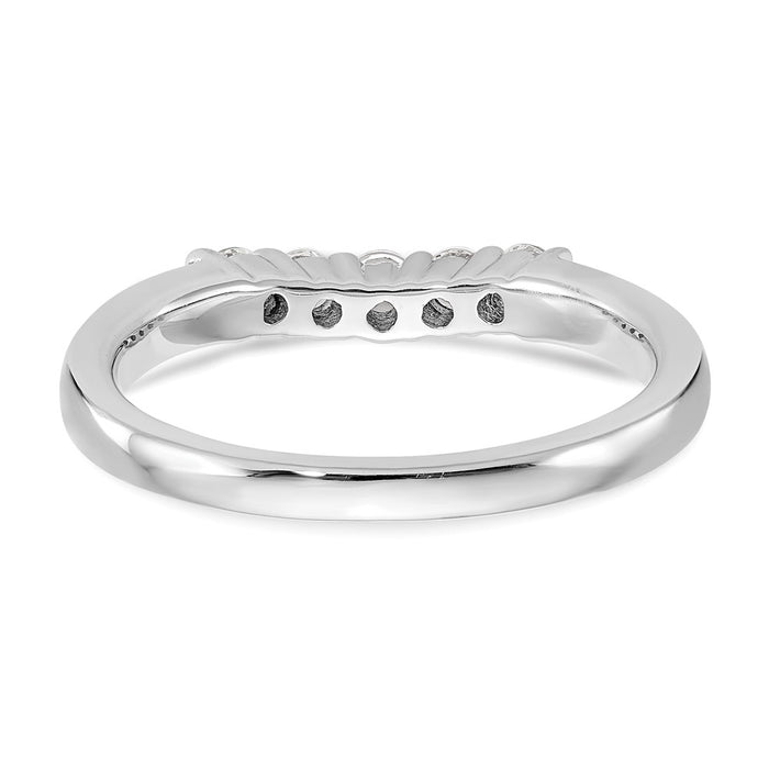 Buy Exclusive 14K White Gold 5-Stone Diamond Band - 1/3 Carat Luxury Value-5