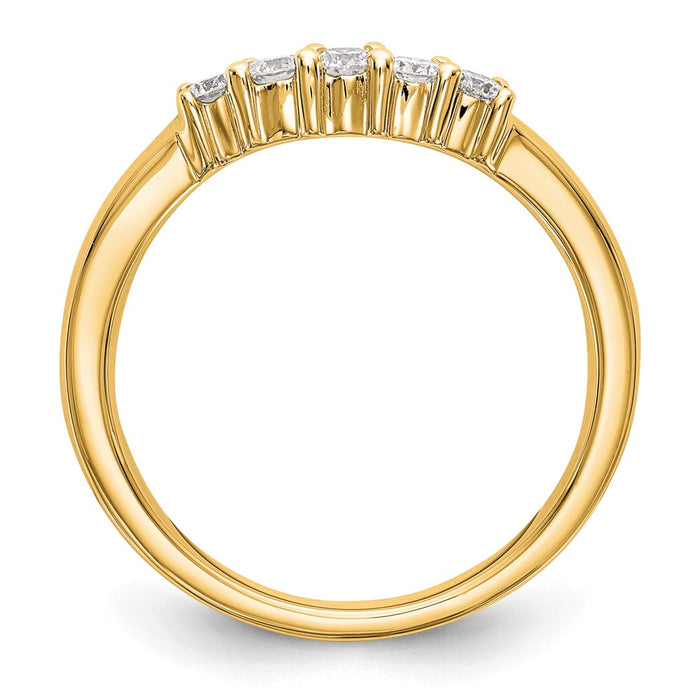 Buy Exclusive 14K Yellow Gold 5-Stone Diamond Band Setting - Stylish & Affordable-2