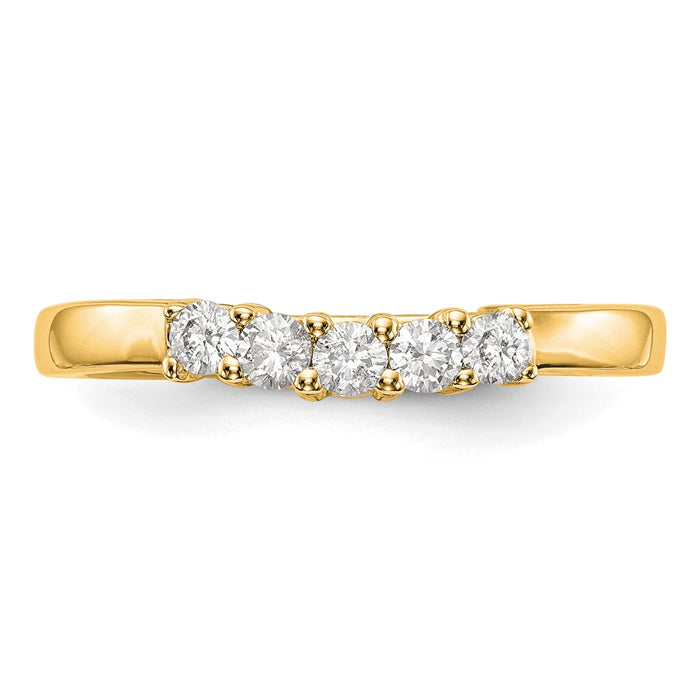 Buy Exclusive 14K Yellow Gold 5-Stone Diamond Band Setting - Stylish & Affordable-4