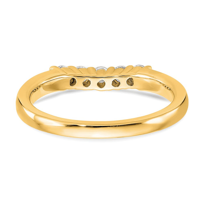 Buy Exclusive 14K Yellow Gold 5-Stone Diamond Band Setting - Stylish & Affordable-5
