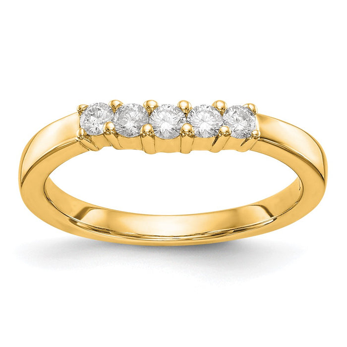 Buy Exclusive 14K Yellow Gold 5-Stone Diamond Band Setting - Stylish & Affordable-1