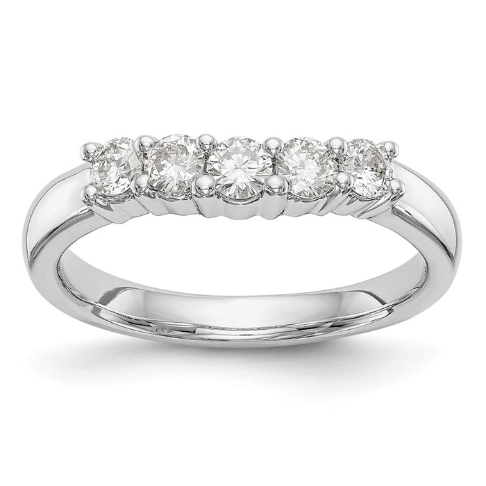 Buy Exclusive 14K White Gold 5-Stone Diamond Band Setting - Stylish Value!-1