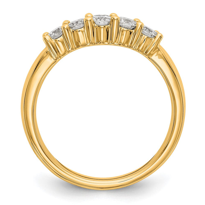 Buy Exclusive 14K Yellow Gold 5-Stone Diamond Band Setting - Stylish & Affordable!-2