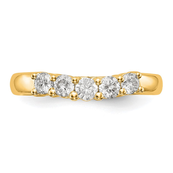Buy Exclusive 14K Yellow Gold 5-Stone Diamond Band Setting - Stylish & Affordable!-4
