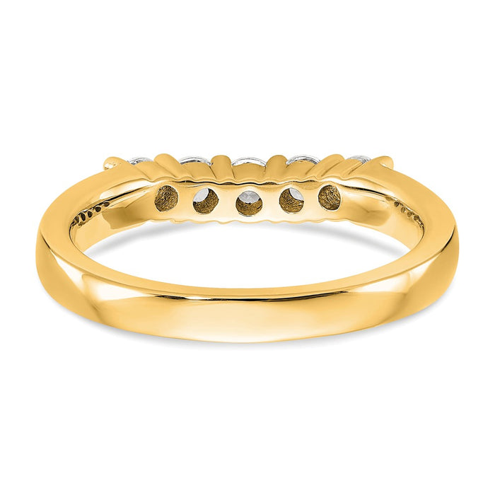 Buy Exclusive 14K Yellow Gold 5-Stone Diamond Band Setting - Stylish & Affordable!-5