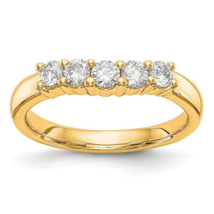 Buy Exclusive 14K Yellow Gold 5-Stone Diamond Band Setting - Stylish & Affordable!-1