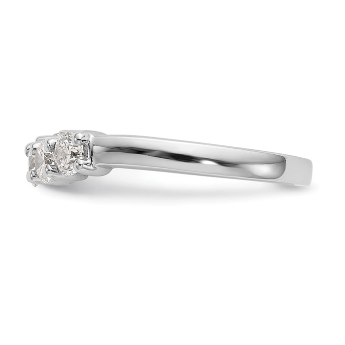 Exclusive 14K White Gold 5-Stone Round Diamond Band - 3/4 Carat Luxury-3