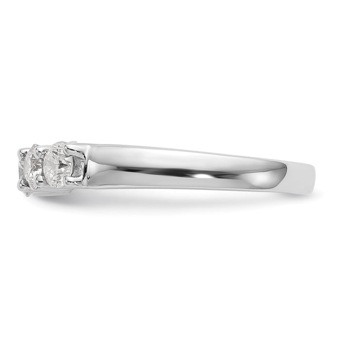 Buy Stylish 14K White Gold 5-Stone Round Diamond Band, 7/8 Carat Value-3