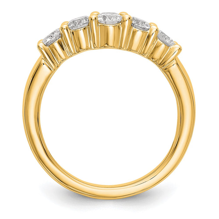 Buy Stylish 14K Yellow Gold 5-Stone Diamond Band Setting - Affordable Luxury-2