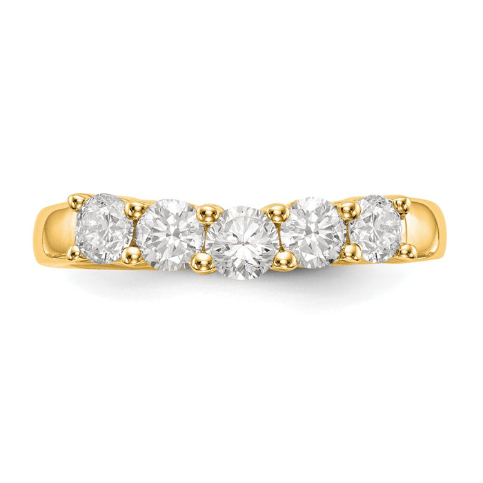 Buy Stylish 14K Yellow Gold 5-Stone Diamond Band Setting - Affordable Luxury-4