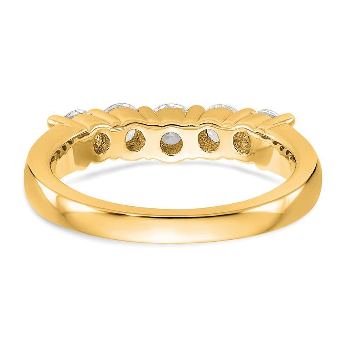 Buy Stylish 14K Yellow Gold 5-Stone Diamond Band Setting - Affordable Luxury-5