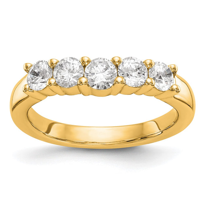 Buy Stylish 14K Yellow Gold 5-Stone Diamond Band Setting - Affordable Luxury-1
