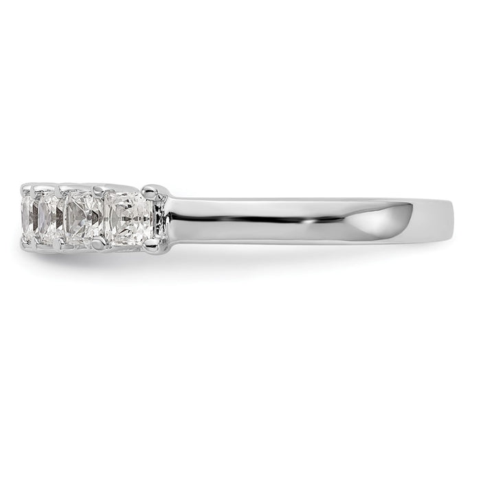 High-Quality 14K White Gold 7-Stone Diamond Band for Princess Cuts - Stylish Value-4