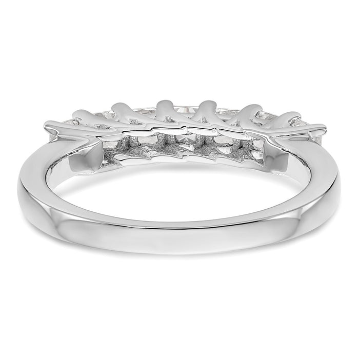 High-Quality 14K White Gold 7-Stone Diamond Band for Princess Cuts - Stylish Value-6