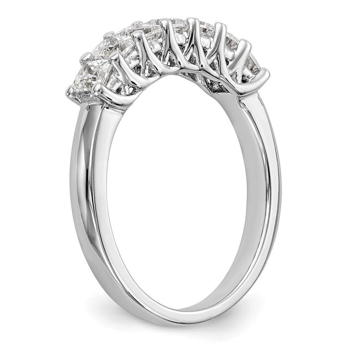 High-Quality 14K White Gold 7-Stone Diamond Band for Princess Cuts - Stylish Value-7
