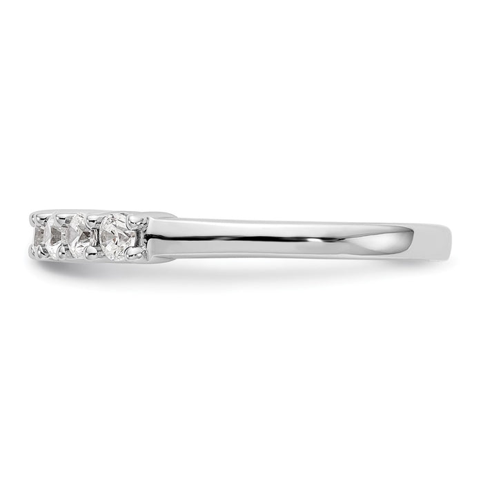 High-Quality 14K White Gold 7-Stone Diamond Band Setting - Stylish Value!-3