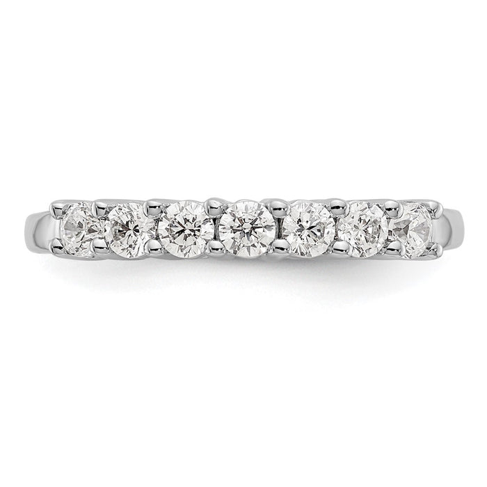 Buy Stylish 14K White Gold 7-Stone Diamond Band - 1/2 Carat Total Weight-4