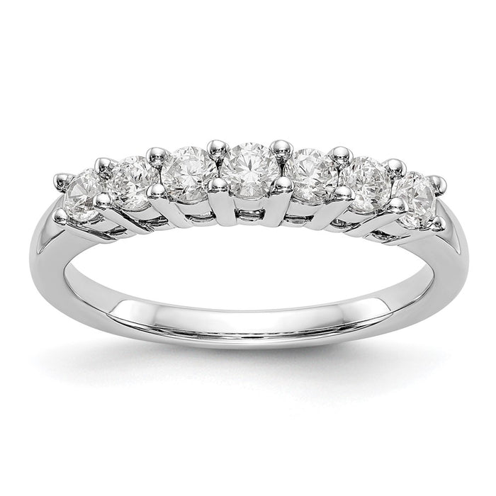 Buy Stylish 14K White Gold 7-Stone Diamond Band - 1/2 Carat Total Weight-1