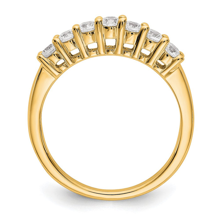 High-Quality 14K Yellow Gold 7-Stone Diamond Band Setting | Stylish & Affordable-2