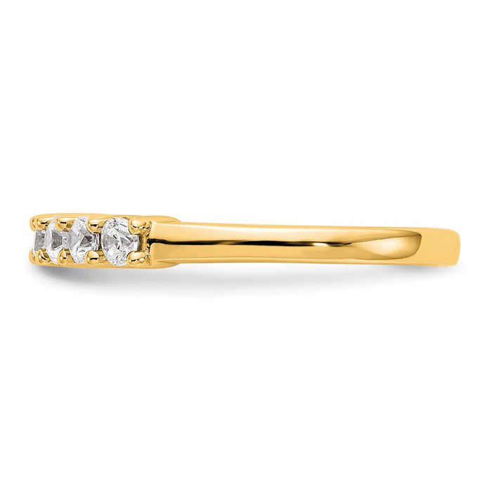 High-Quality 14K Yellow Gold 7-Stone Diamond Band Setting | Stylish & Affordable-3