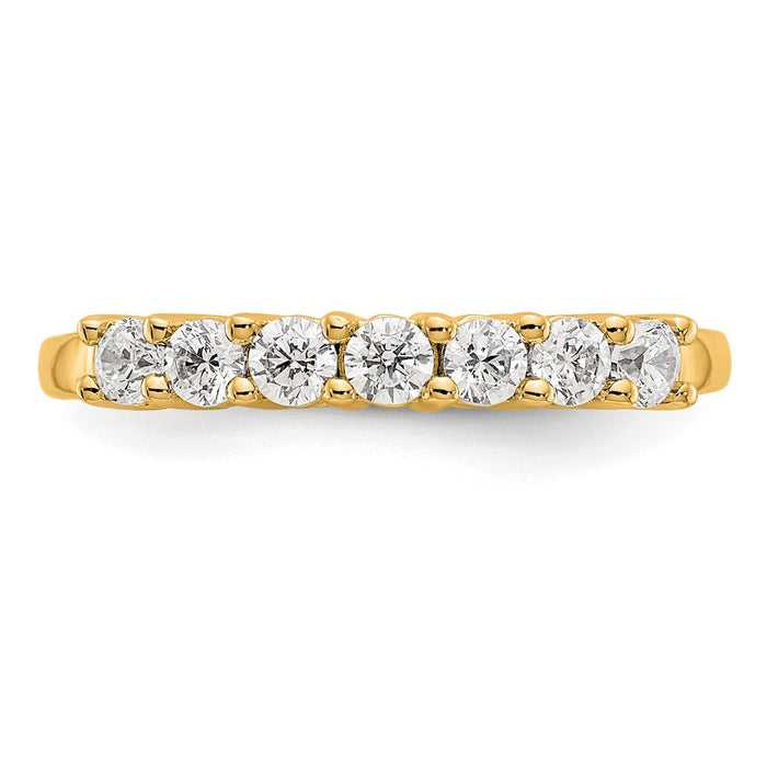 High-Quality 14K Yellow Gold 7-Stone Diamond Band Setting | Stylish & Affordable-4