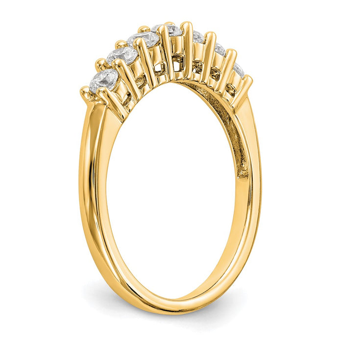 High-Quality 14K Yellow Gold 7-Stone Diamond Band Setting | Stylish & Affordable-6