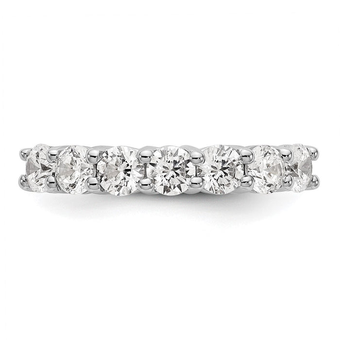Exclusive 14K White Gold 7-Stone Diamond Band - 3/4 Carat, Stylish Value-4