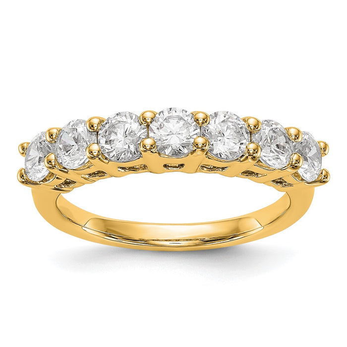 Buy Exclusive 14K Yellow Gold 7-Stone Diamond Band Setting - Stylish Value!-1