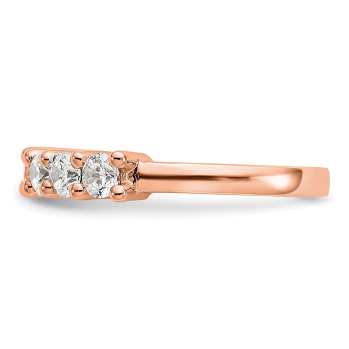 Buy Stylish 14K Rose Gold 7-Stone Diamond Band Setting - 3.3mm Prong Design-3