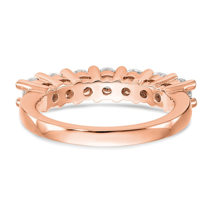 Buy Stylish 14K Rose Gold 7-Stone Diamond Band Setting - 3.3mm Prong Design-5