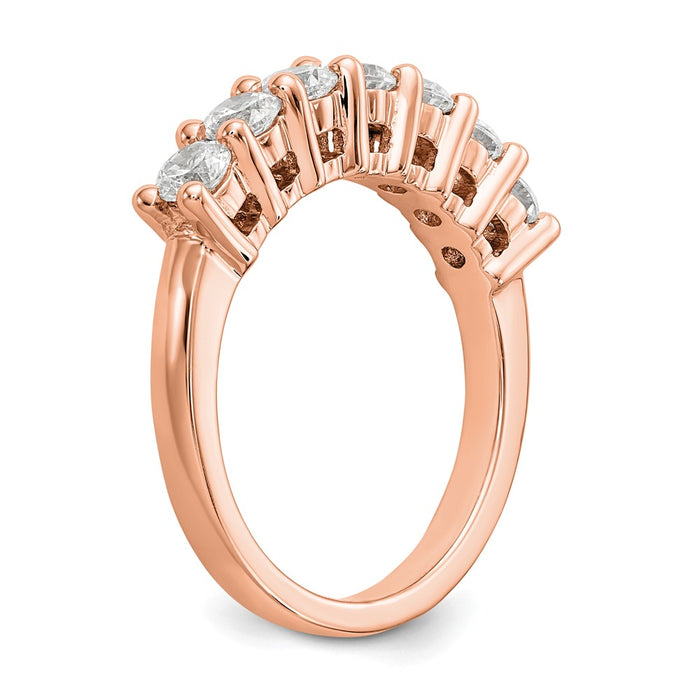 Buy Stylish 14K Rose Gold 7-Stone Diamond Band Setting - 3.3mm Prong Design-6
