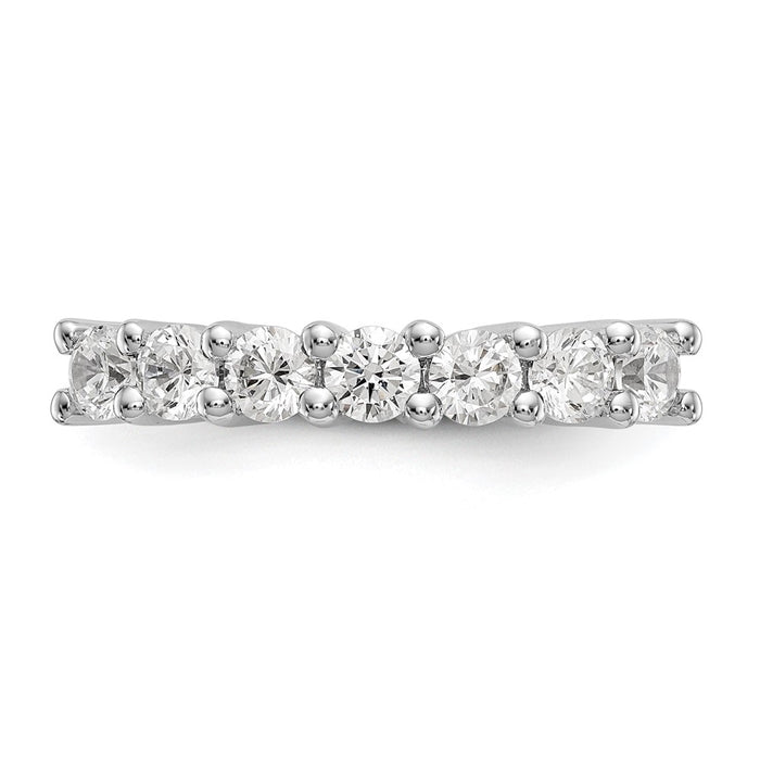 Exclusive 14K White Gold 7-Stone Diamond Band Setting - Stylish & Affordable-5