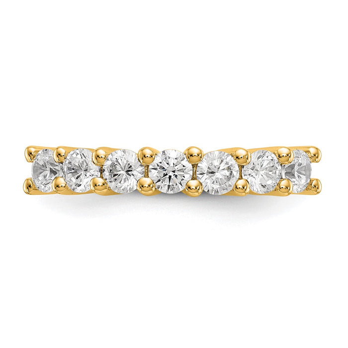 Buy Exclusive 14K Yellow Gold 7-Stone Shared Prong Diamond Band Setting-4