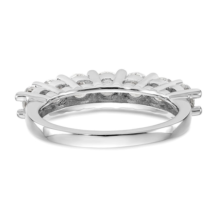 High-Quality 14K White Gold 1.4 Carat Diamond Band - Stylish 7-Stone Setting-5