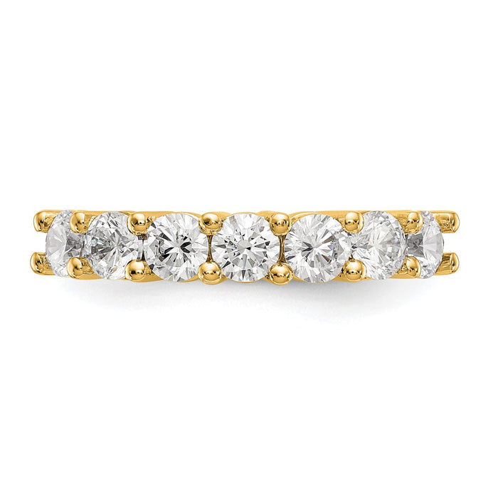 Buy 14K Yellow Gold 7-Stone Diamond Band Setting for 7 Round Stones - Luxury Design-4