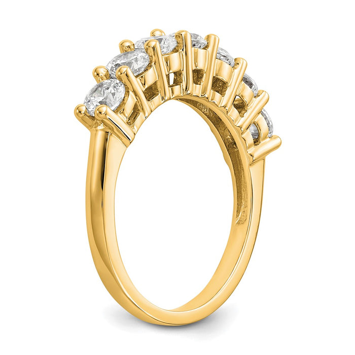 Buy 14K Yellow Gold 7-Stone Diamond Band Setting for 7 Round Stones - Luxury Design-6