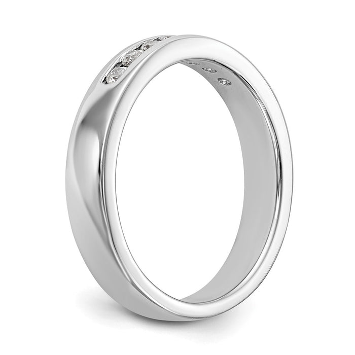 Buy Exclusive Platinum Channel Band Mounting for 7 x 1.9mm Round Gems-6