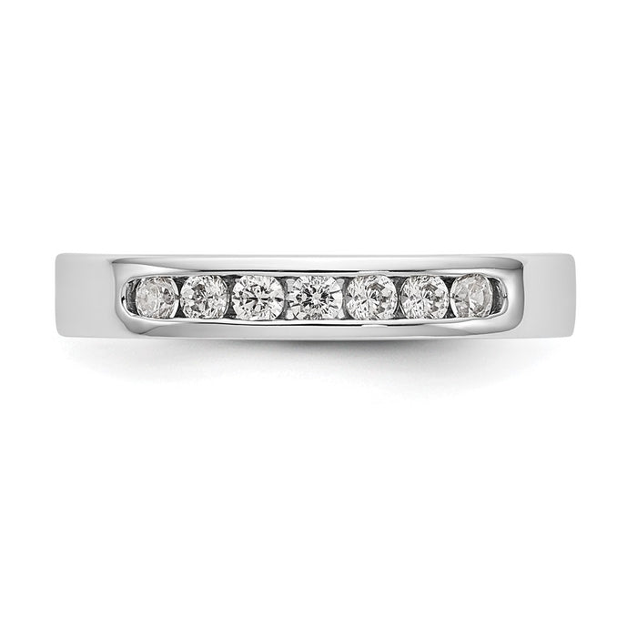 High-Quality Platinum 7-Stone 1/4 Carat Diamond Channel Set Band | Stylish Elegance-4