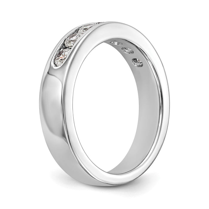 Buy Exclusive Platinum 7-Stone 3/4 Carat Round Diamond Channel Set Band - Luxury Value!-6