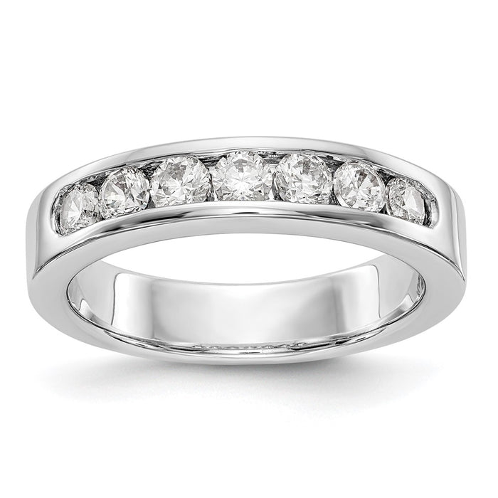 Buy Exclusive Platinum 7-Stone 3/4 Carat Round Diamond Channel Set Band - Luxury Value!-1