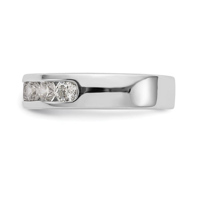 Exclusive Platinum 7-Stone Diamond Band - 1 Carat Total Weight, Stylish Luxury-3